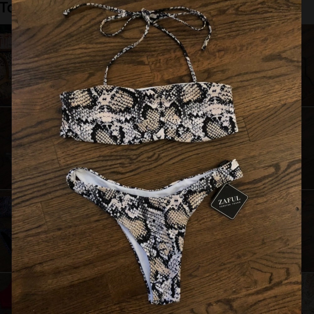 Snake skin bikini NEVER WORN